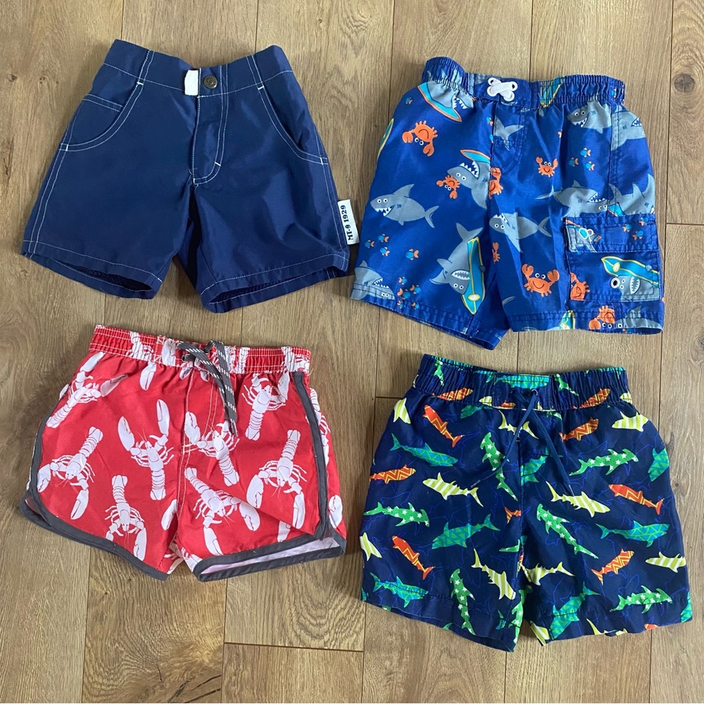Toddler Boys Swim Trunks / Shirts Lot Size 2T 24 Months